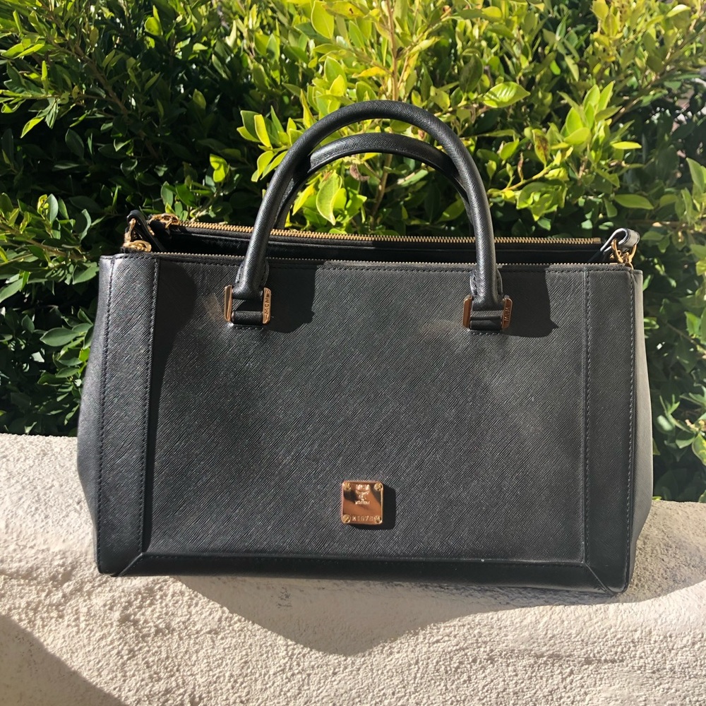 MCM Black Leather Bag - lightly used